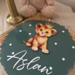 Aslan Figürlü Pleksi Boyama Kapısüsü